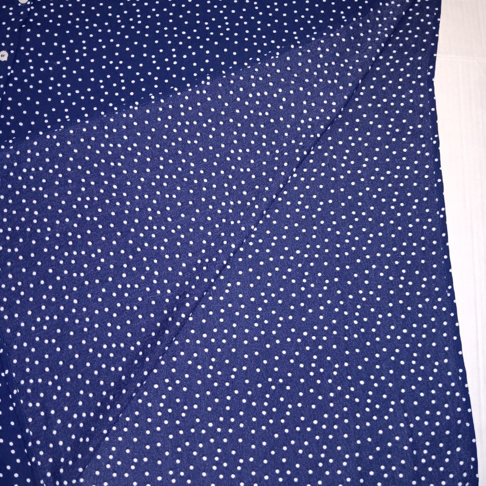 TOMMY BAHAMA SEA SWELL BOYFRIEND TUNIC BEACH COVER-UP POLKA DOT BLUE WHITE L/XL - Picture 8 of 11